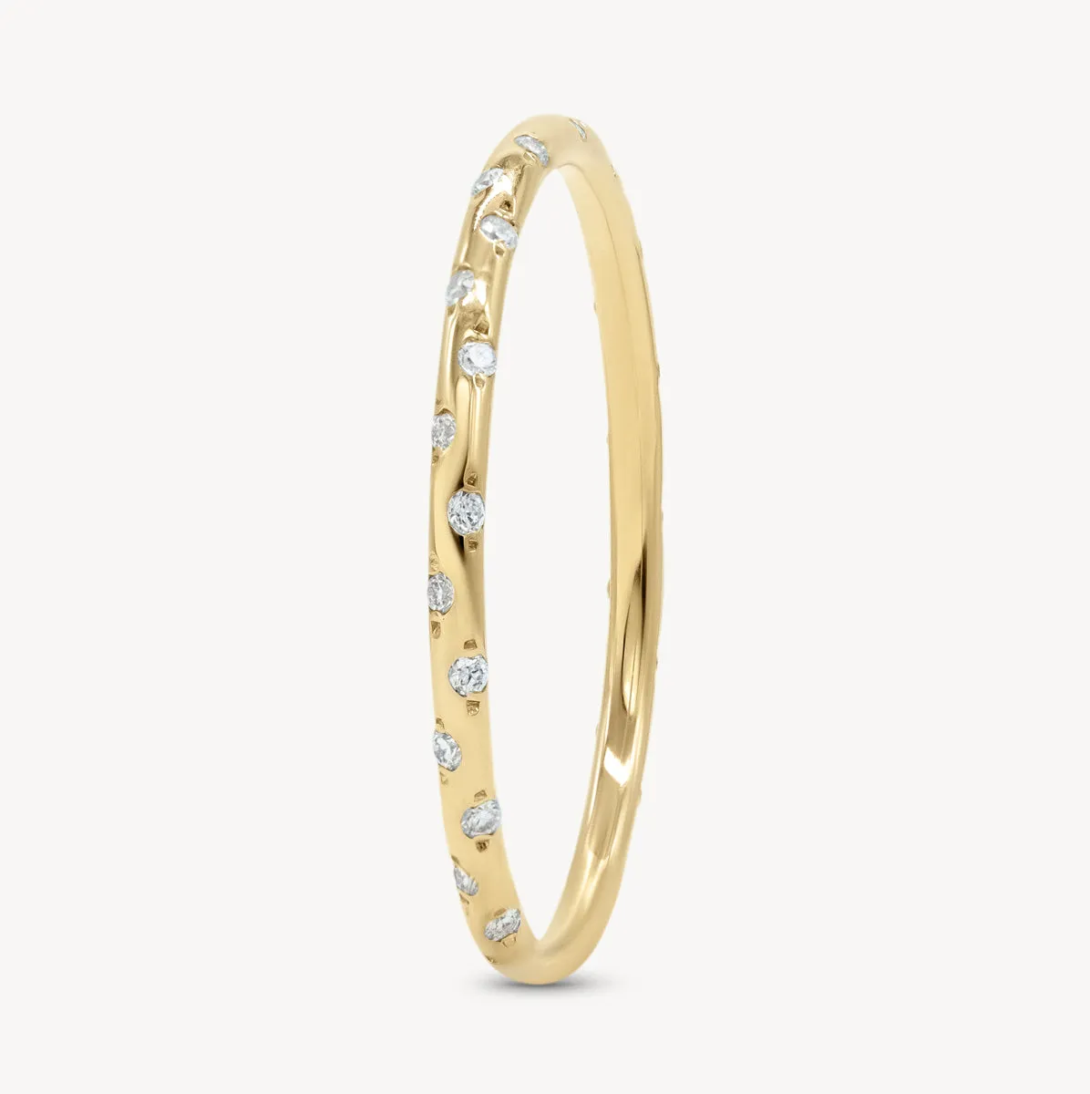Thin Starry Diamond Eternity Band