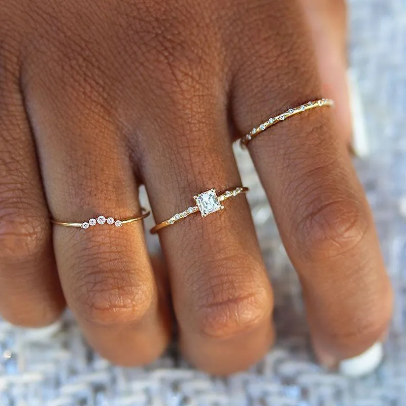 Thin Starry Diamond Eternity Band