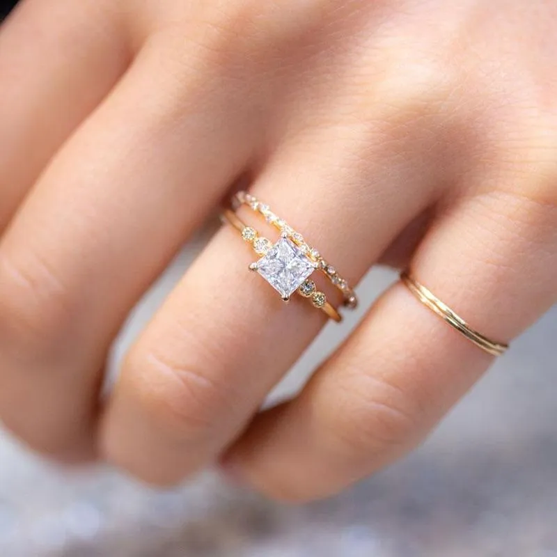 Thin Starry Diamond Eternity Band