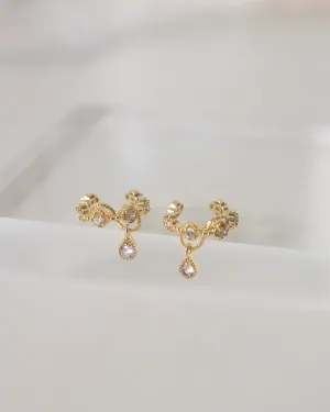 TIARA Teardrop Charm Ear Cuffs
