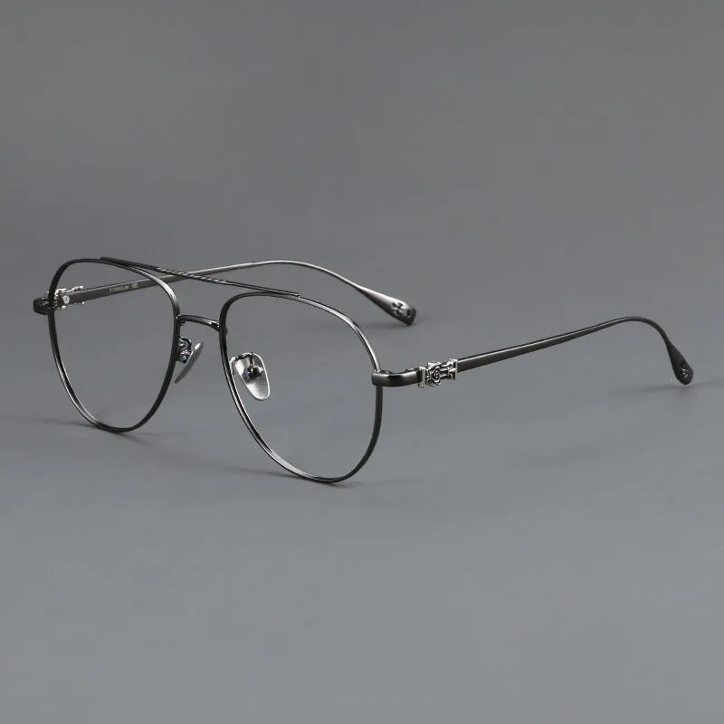 Titanium Aviator Square Glasses Frames ST 5125
