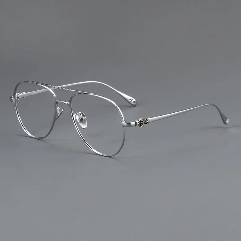 Titanium Aviator Square Glasses Frames ST 5125