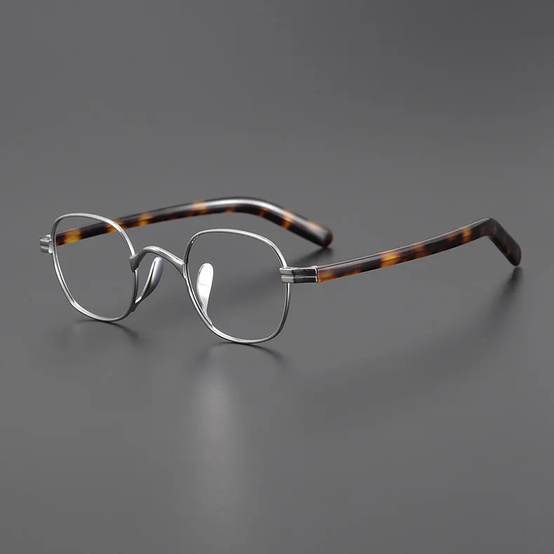 Titanium Geometric Glasses Frame KMN131