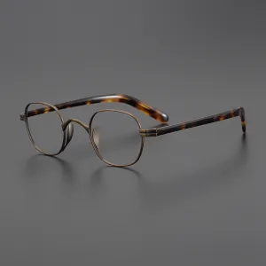 Titanium Geometric Glasses Frame KMN131