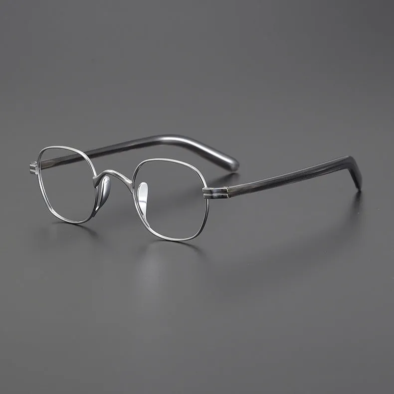 Titanium Geometric Glasses Frame KMN131
