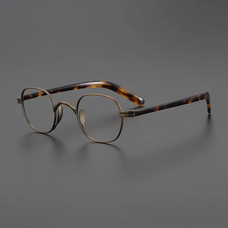 Titanium Geometric Glasses Frame KMN131