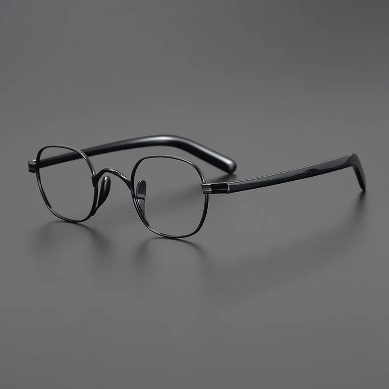 Titanium Geometric Glasses Frame KMN131