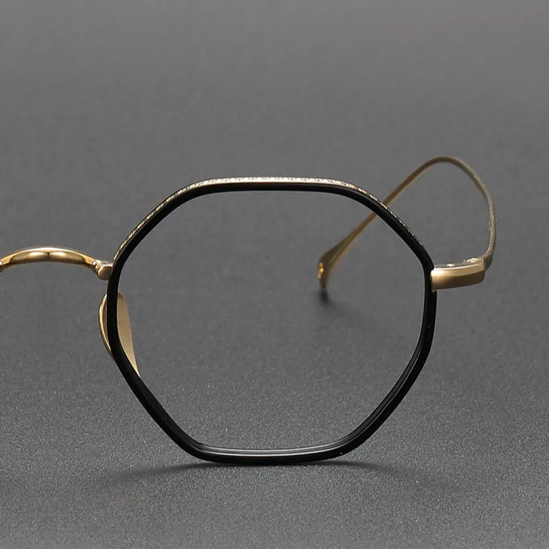 Titanium Geometric Glasses Frame KMN7311