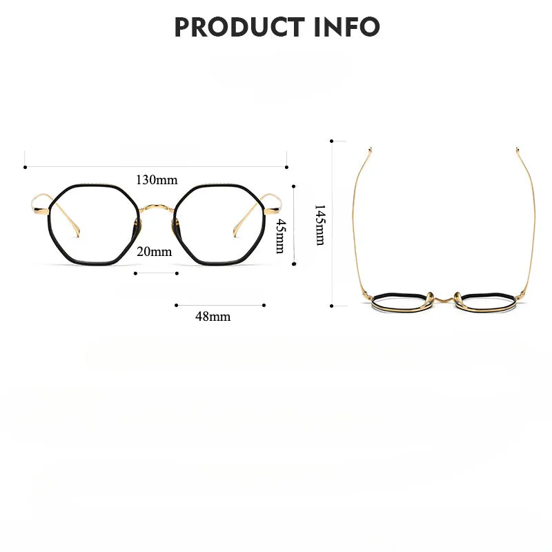 Titanium Geometric Glasses Frame KMN7311