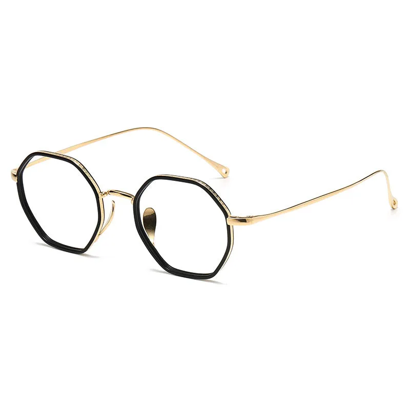 Titanium Geometric Glasses Frame KMN7311