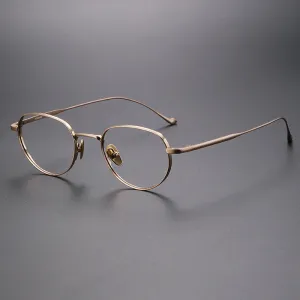 Titanium Round Glasses Frame  Chord E