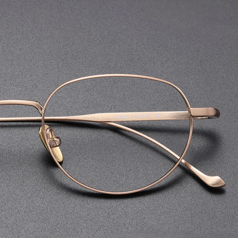 Titanium Round Glasses Frame  Chord E