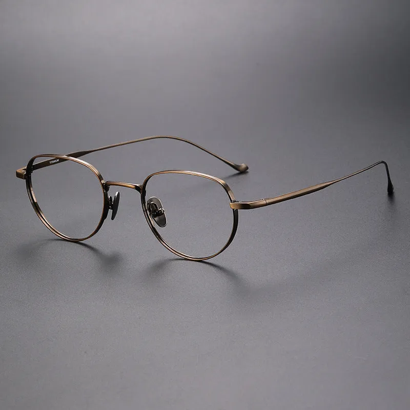 Titanium Round Glasses Frame  Chord E
