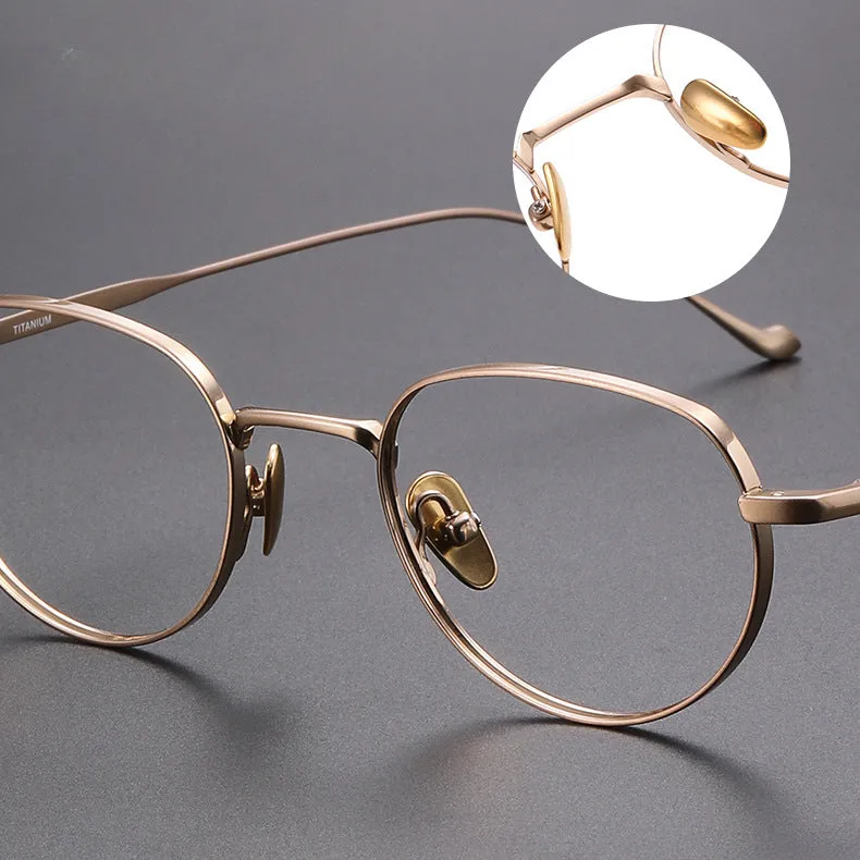 Titanium Round Glasses Frame  Chord E