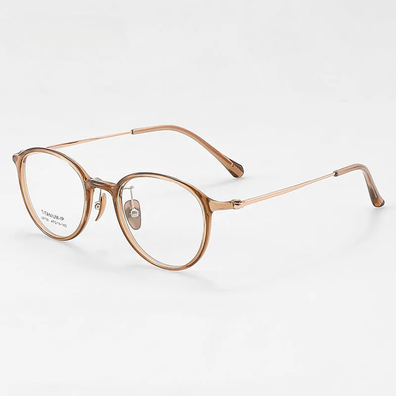 Titanium Round Glasses Frames 9108
