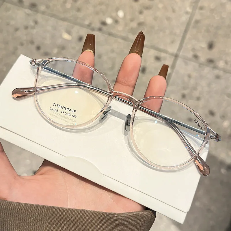 Titanium Round Glasses Frames 9108
