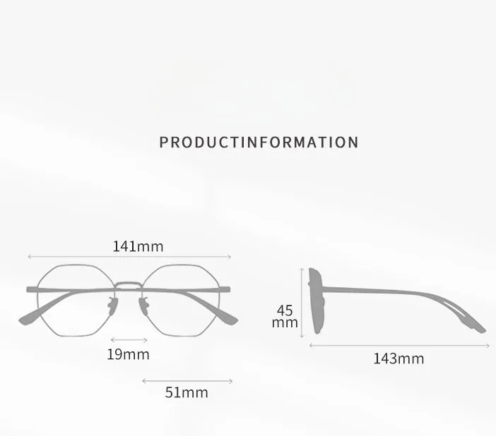 Titanium Vintage Round Eyeglasses Frames L9113
