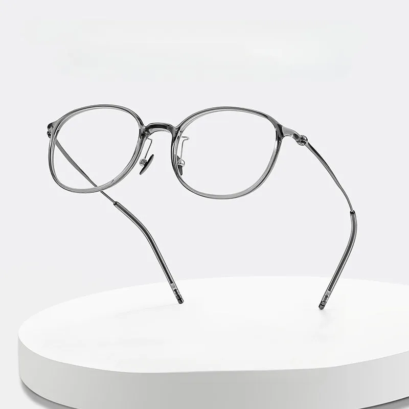 Titanium Vintage Round Eyeglasses Frames L9113