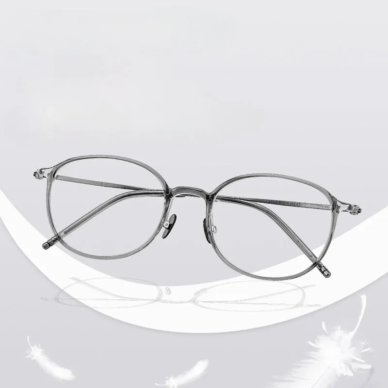 Titanium Vintage Round Eyeglasses Frames L9113