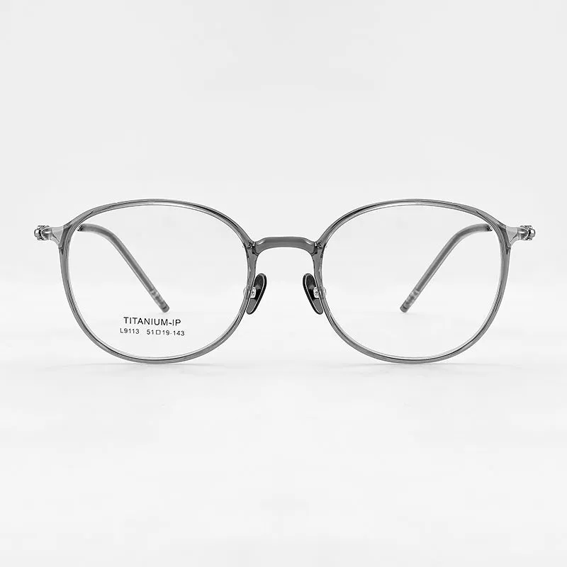 Titanium Vintage Round Eyeglasses Frames L9113