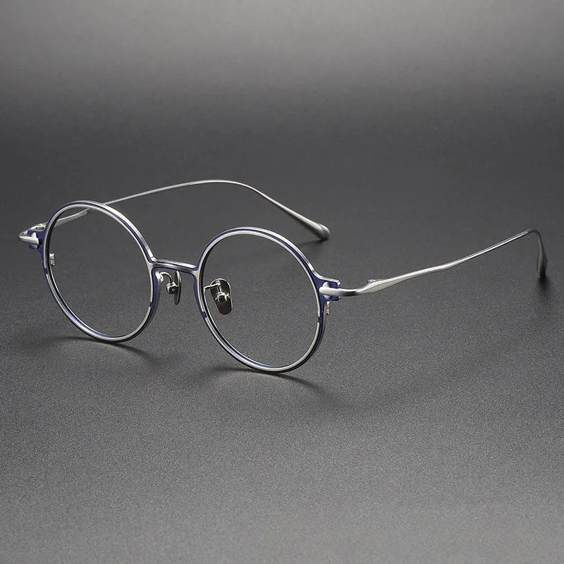 Titanium Vintage Round Eyeglasses Frames PHI