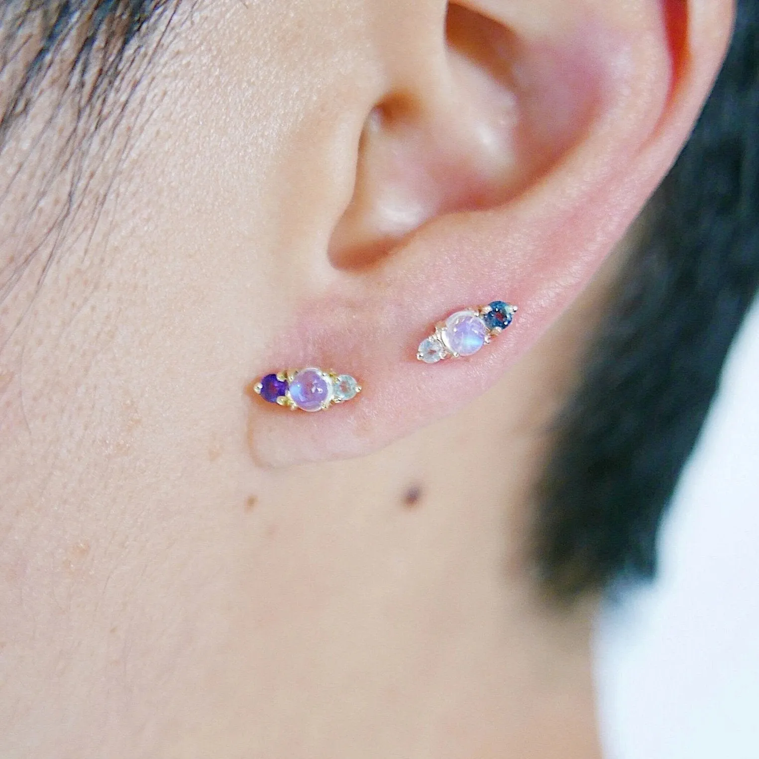Trio Moonstone Earring - RTS