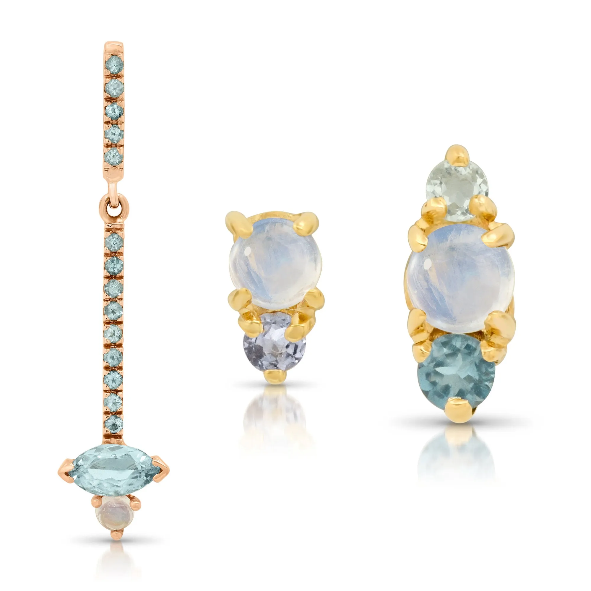 Trio Moonstone Earring
