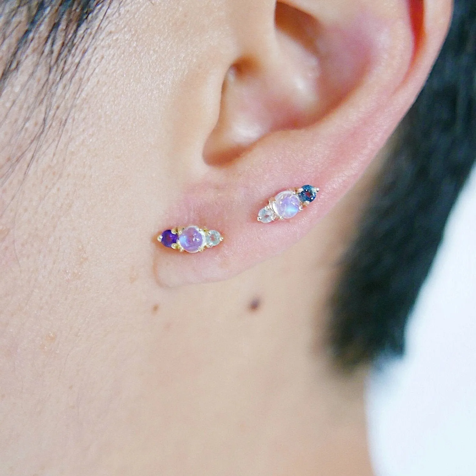 Trio Moonstone Earring