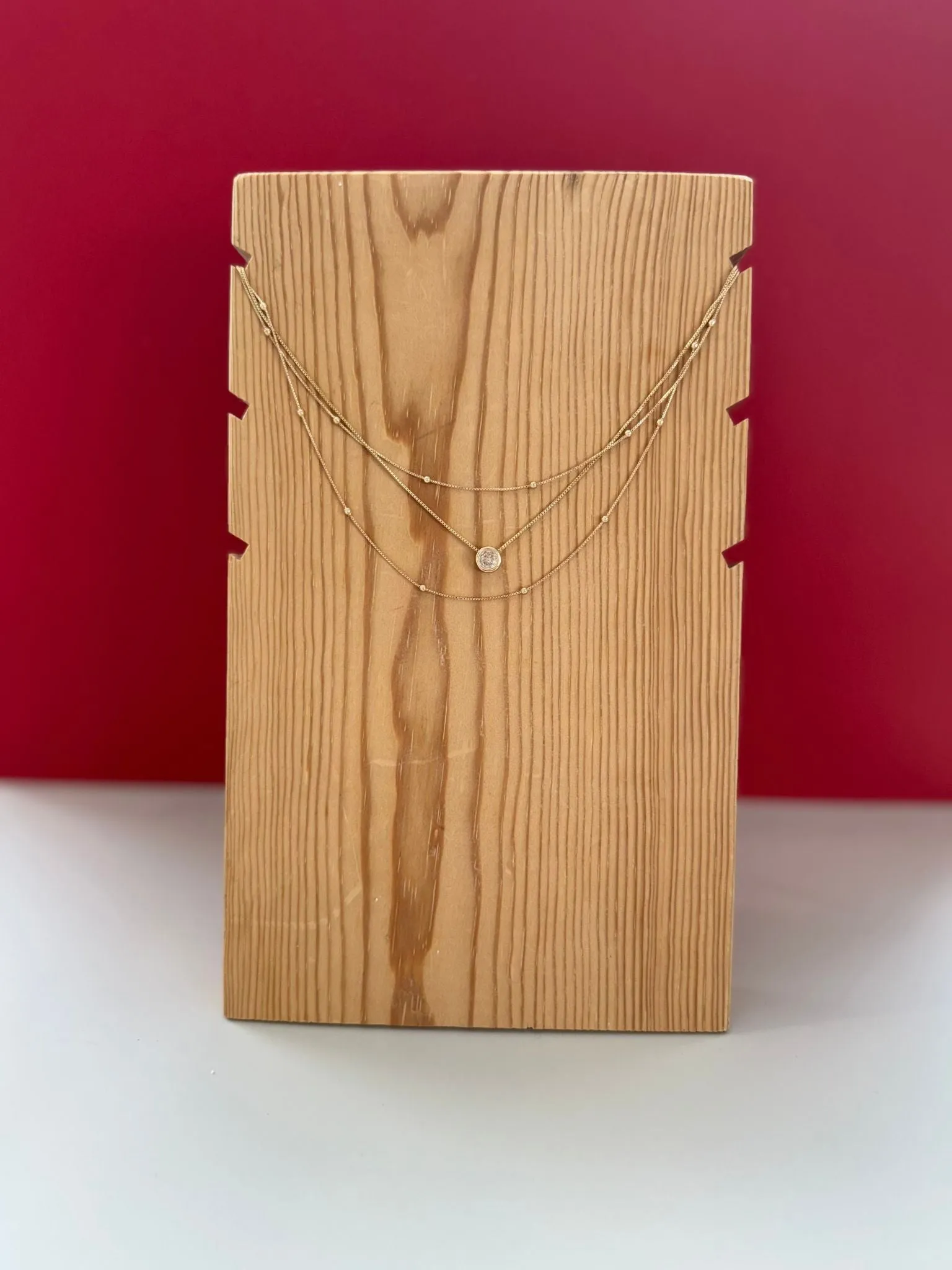 Two Layer Ball Detail Necklace