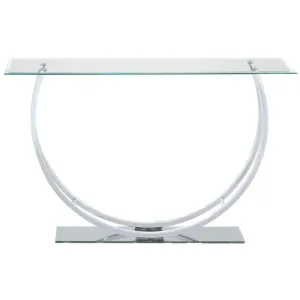 U-shaped Sofa Table in Chrome