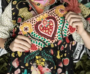 Upholstered Heart Pouch
