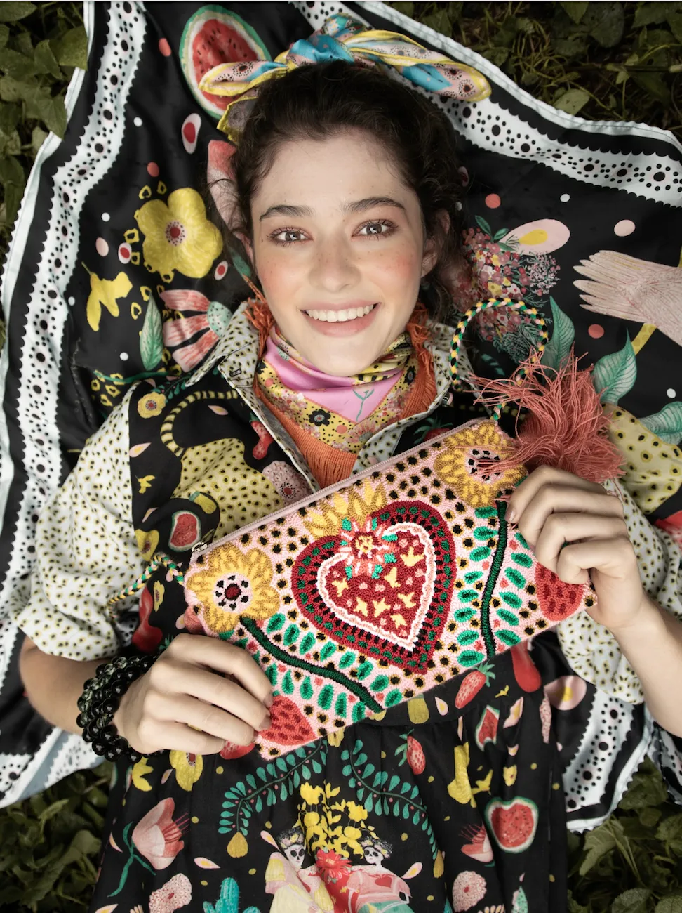 Upholstered Heart Pouch