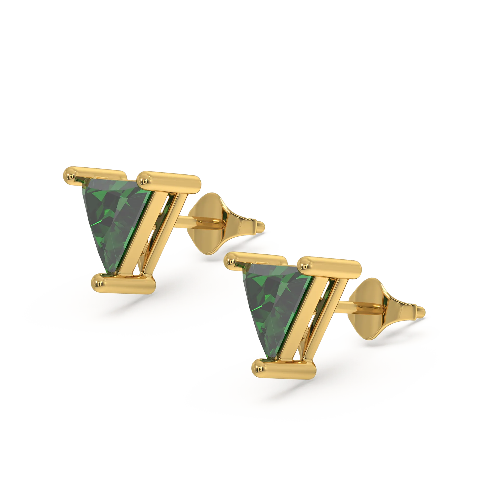 Verdant Tranquility Studs - Emerald  Earrings