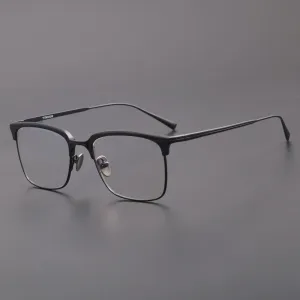 Waloorf Retro Titanium Square Glasses Frame