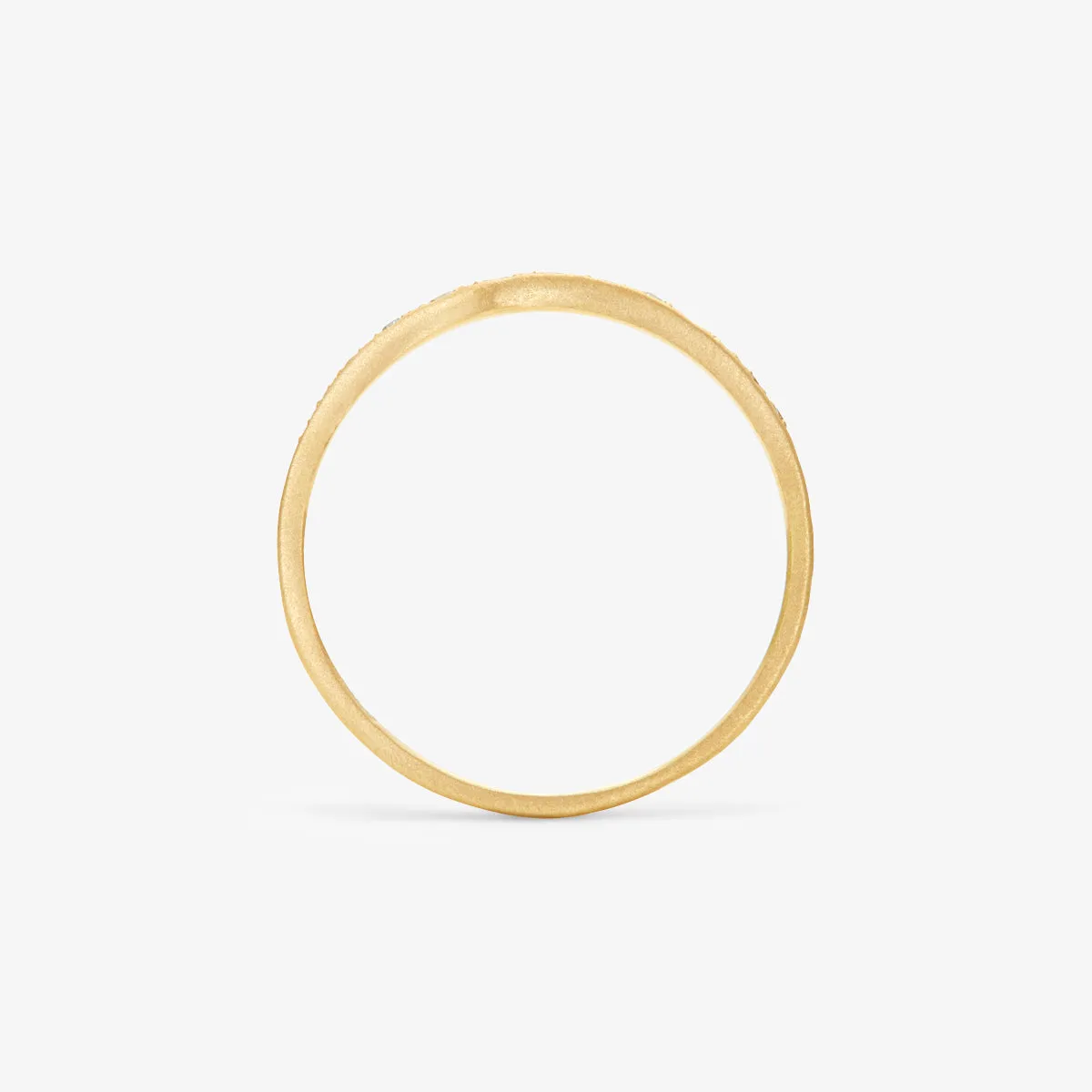 White Diamond Ripple Half Eternity Band | R10002W