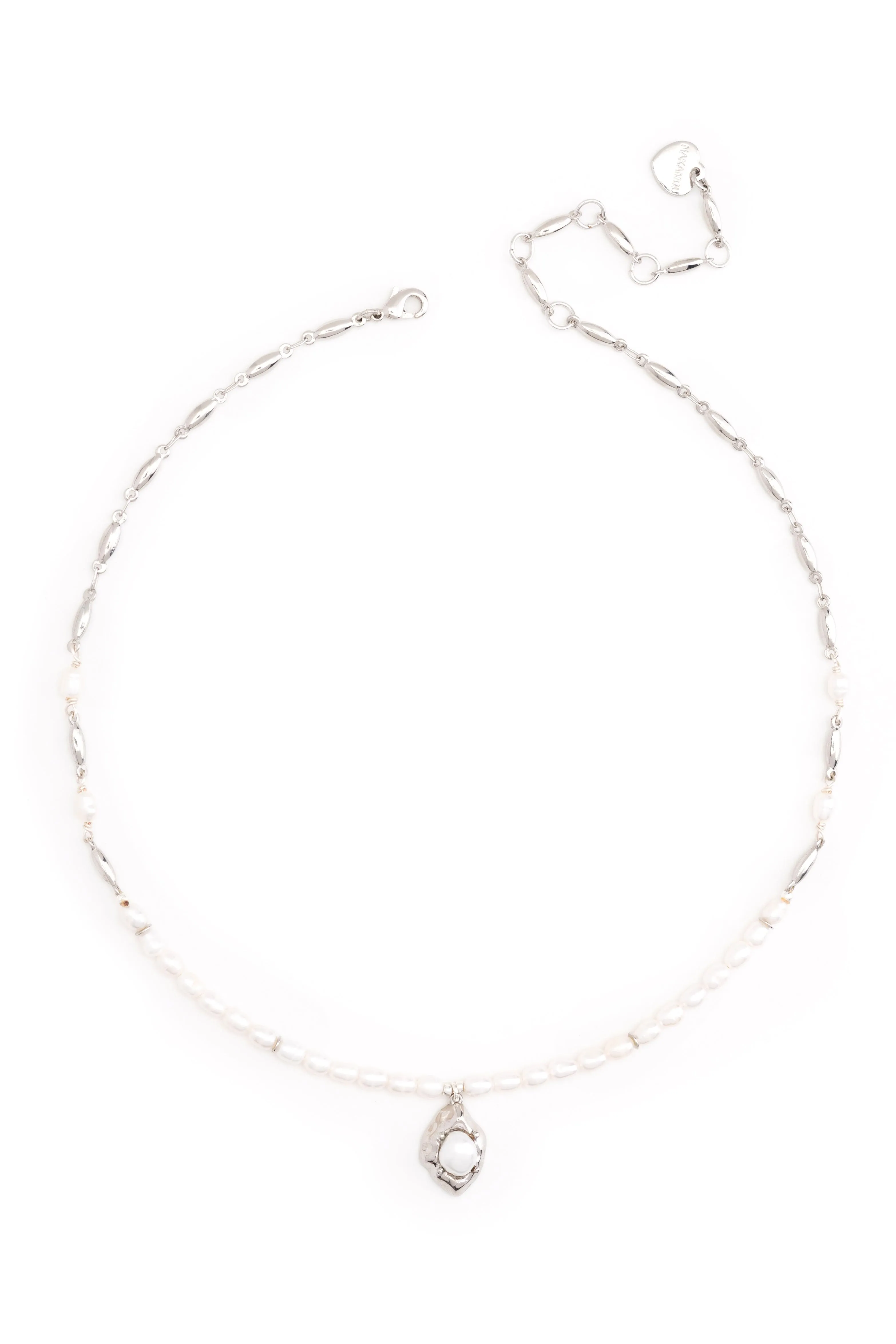 White Pearl Dainty Necklace