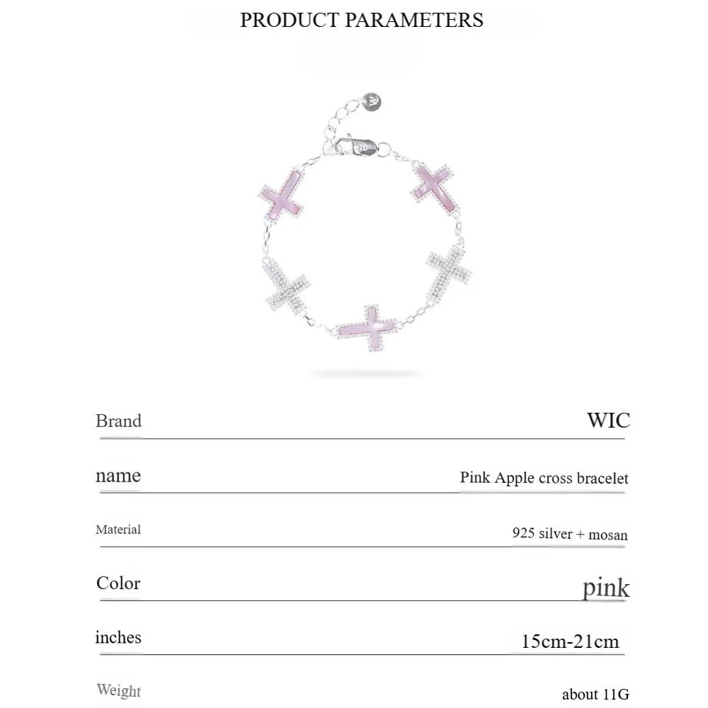 WIC | Street Pink Cross Bracelet