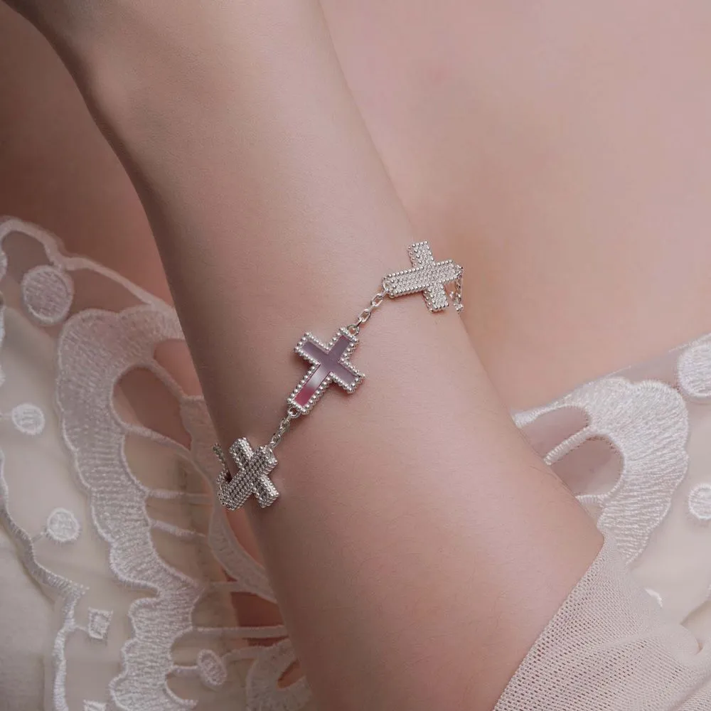 WIC | Street Pink Cross Bracelet