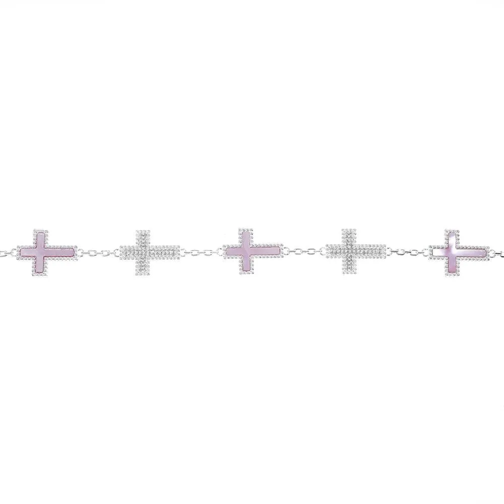 WIC | Street Pink Cross Bracelet