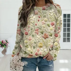 Women's stylish floral Daisy sweater